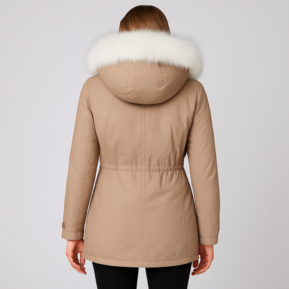 Elvora | RainGuard Parka - Water-Repellent Fitted Jacket with Hood for Women