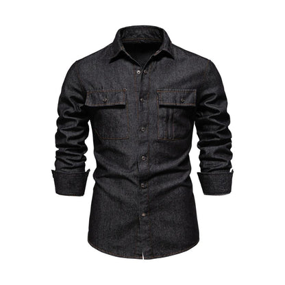 Casual Denim Shirt With Pockets
