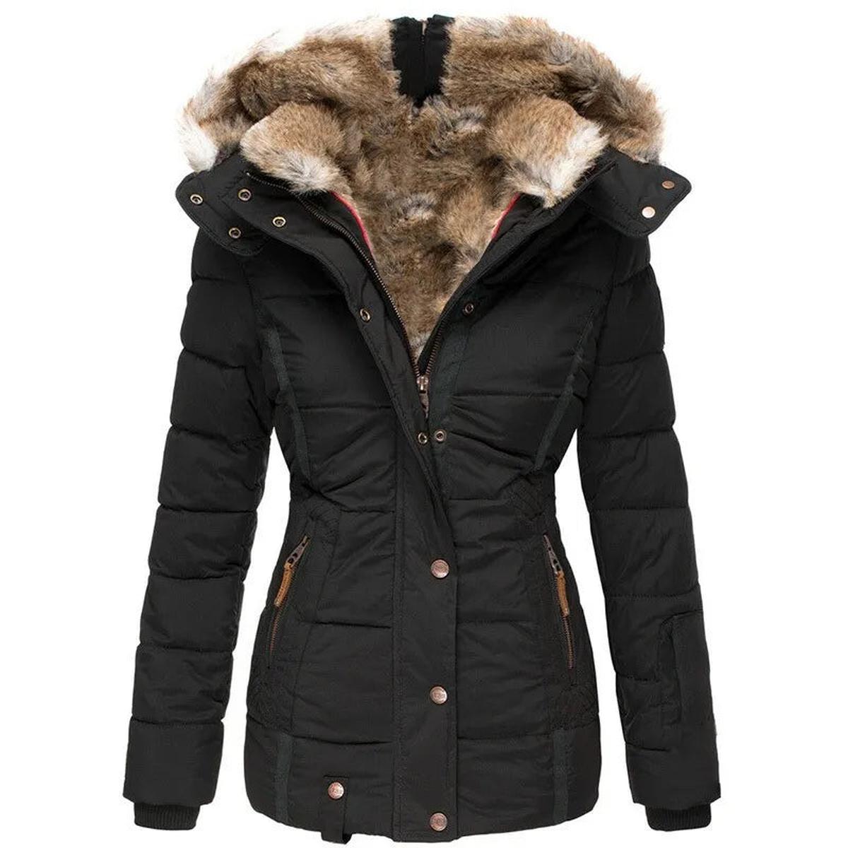 Fashionable Waterproof Winter Coat With Fancy Details