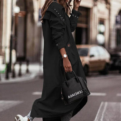 Karylle | Women's Chic Long Waterproof Coat – Lightweight Rain Jacket with Elegant Longline Design
