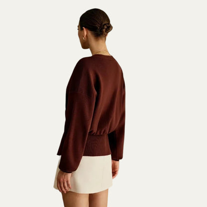 Women’s Peplum V-Neck Cardigan Sweater