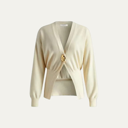 Women’s Peplum V-Neck Cardigan Sweater