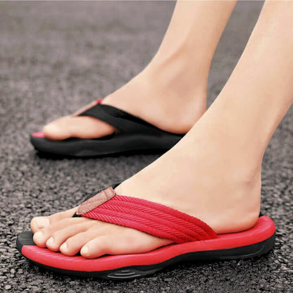 Softer Flip Flops - Orthopaedic Arched Anti-Sweat Sandal Red