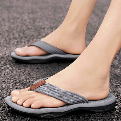 Softer Flip Flops - Orthopaedic Arched Anti-Sweat Sandal Gray