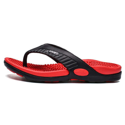 Massage Flip Flops Sport - Orthopaedic Sandal Red