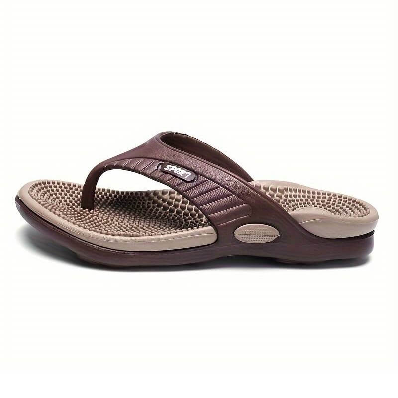 Massage Flip Flops Sport - Orthopaedic Sandal Brown