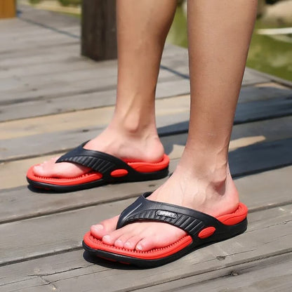 Massage Flip Flops Sport - Orthopaedic Sandal Red