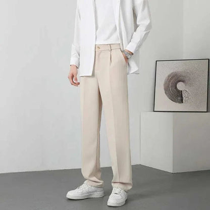 Chino Pants - Polyester Blend Straight Cut & Easy Movement