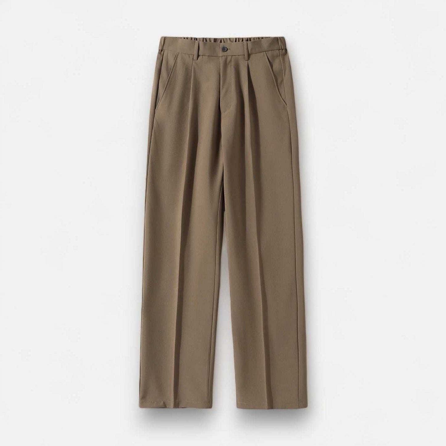 Chino Pants - Polyester Blend Straight Cut & Easy Movement
