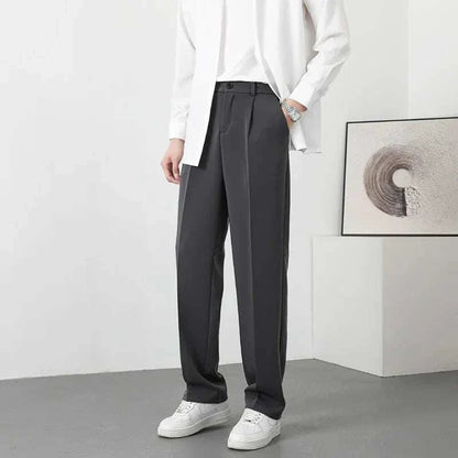 Chino Pants - Polyester Blend Straight Cut & Easy Movement
