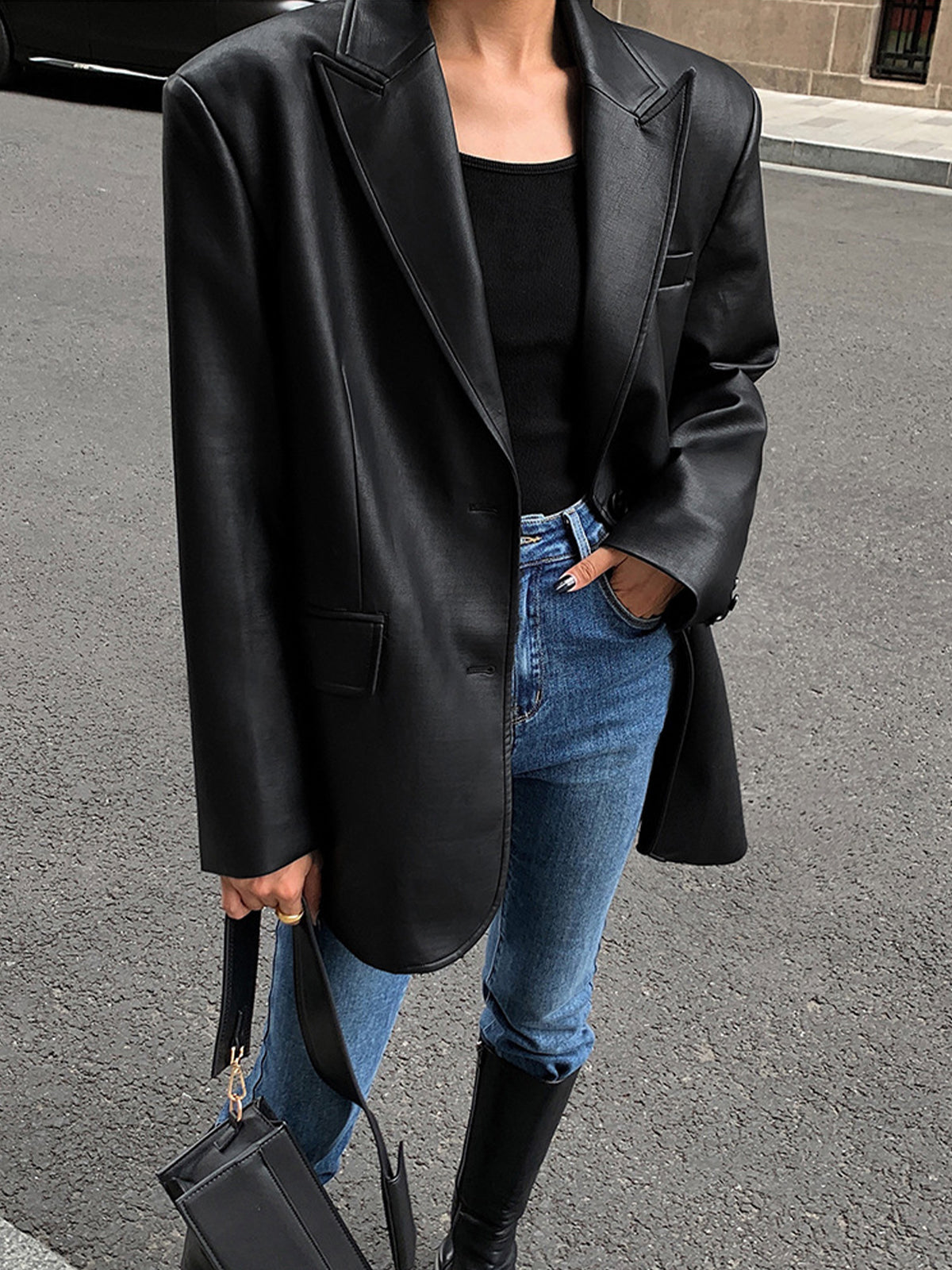 Chloe | Women's Classic Lapel Pocketed Tailored Blazer