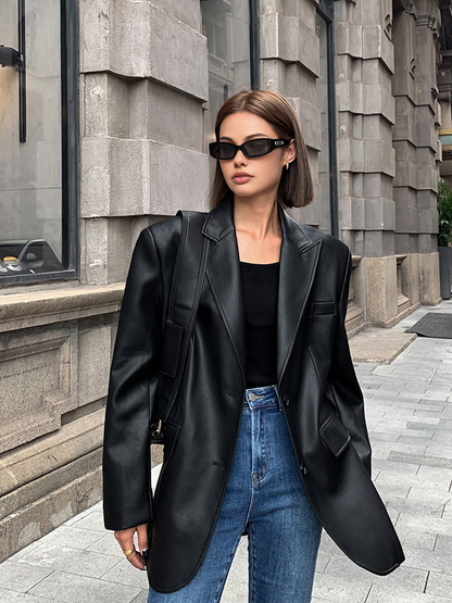 Chloe | Women's Classic Lapel Pocketed Tailored Blazer