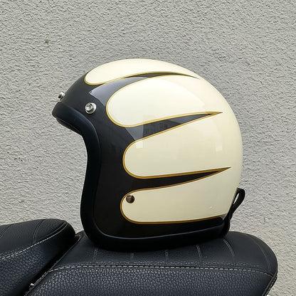 Classic Vintage Motorcycle Helmet DOT ECE Approved