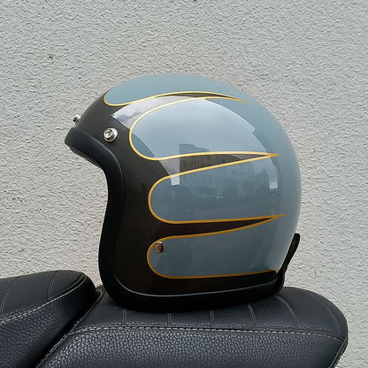 Classic Vintage Motorcycle Helmet DOT ECE Approved