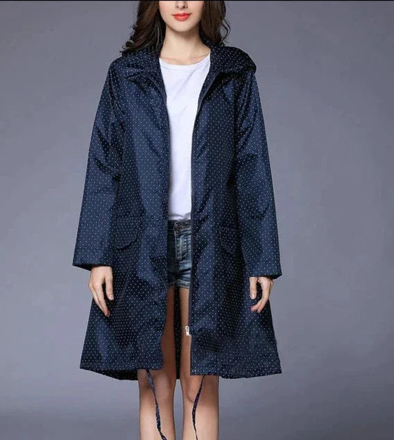 Waterproof Women's Zip Rain Jacket - BritishElegance