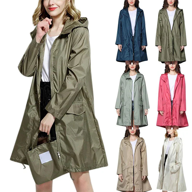 Anya – Women’s Casual Zip-Up Raincoat