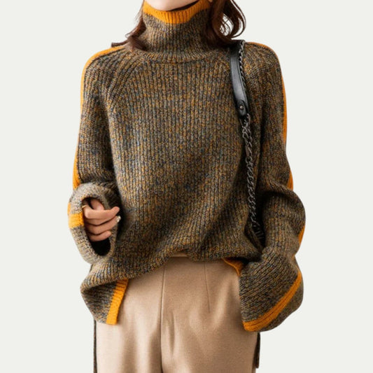 Women’s Textured Knit Turtleneck Sweater