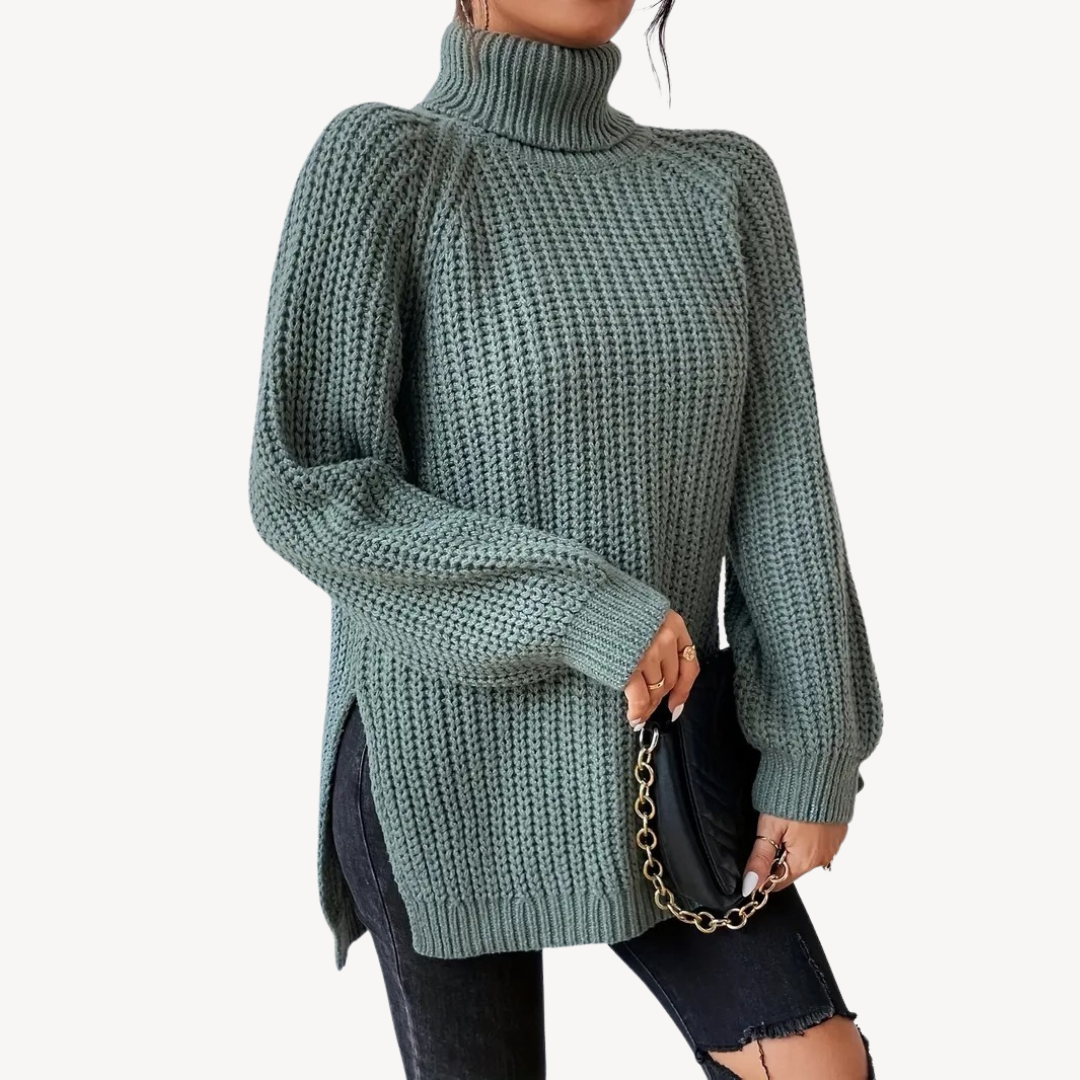 Women’s Y2K Turtleneck Knit Sweater