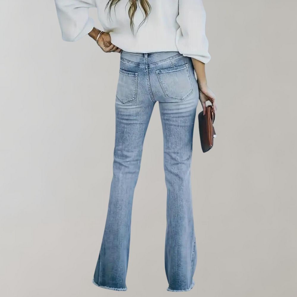 Ciara Jeans | Women's Washed Flare Jeans