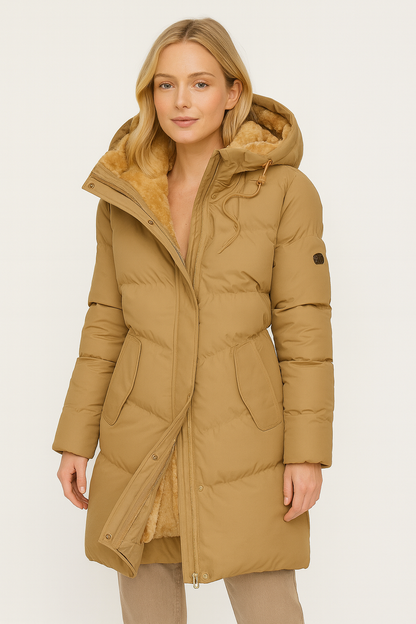 Carla | Long Padded Winter Coat with Fleece Lining