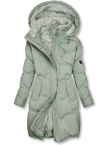 Carla | Long Padded Winter Coat with Fleece Lining