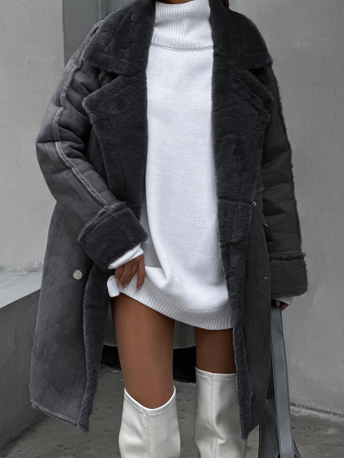 Clarissa | Women’s Coat – Elegant Plus Size Winter Design with Soft Lapel