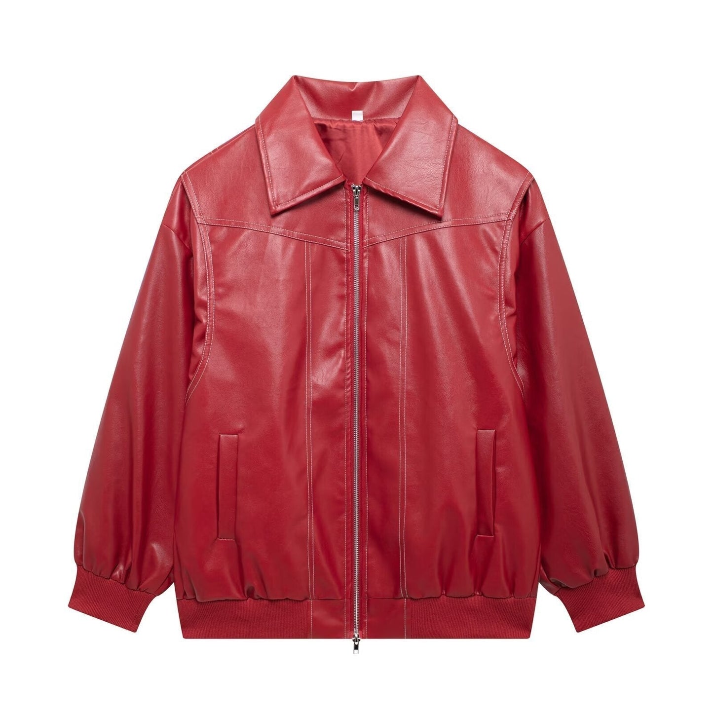 Clarisse | Women's Trendy Oversized Leather Jacket for Cold Weather