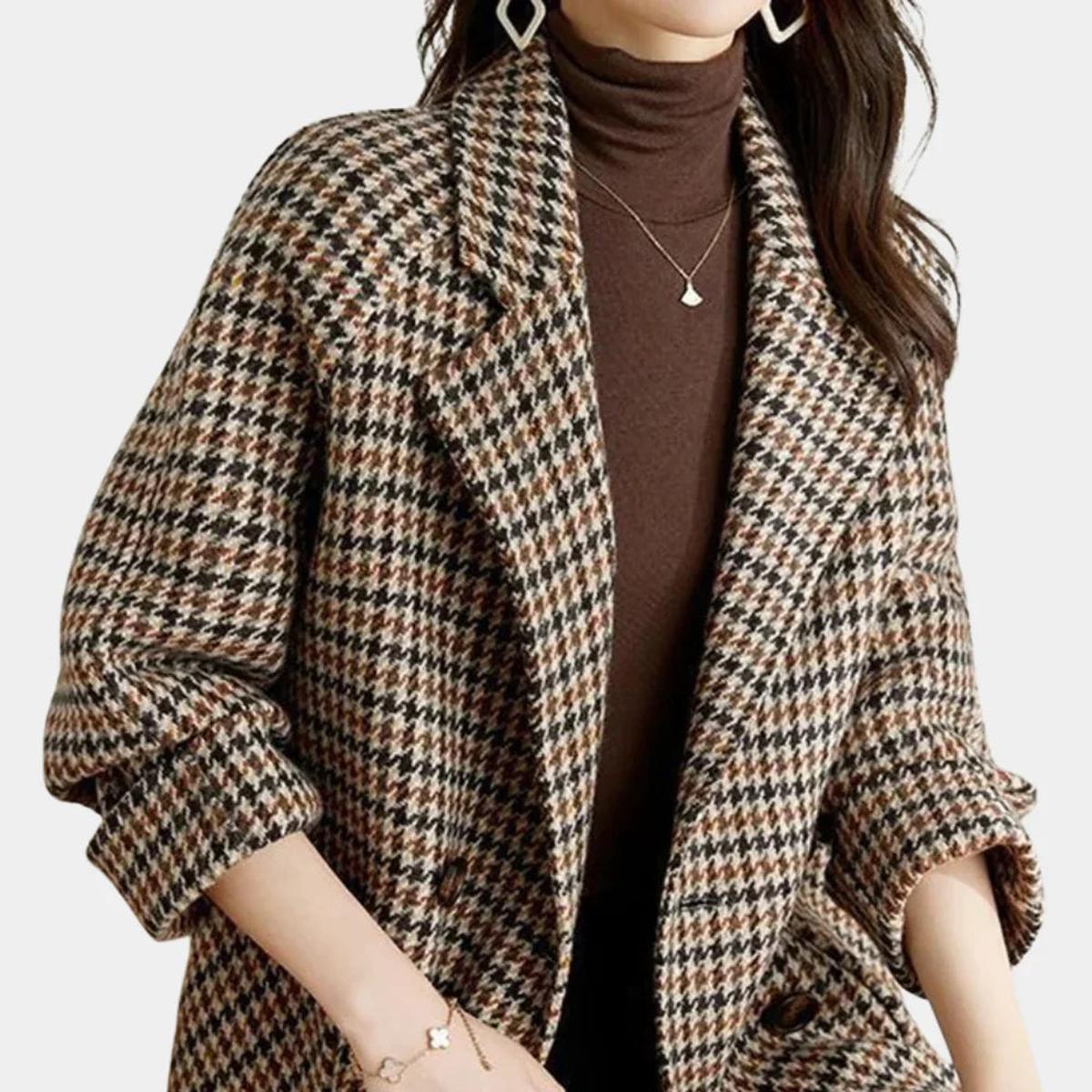 Timeless Two-Button Ladies Wool Winter Coat