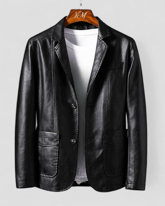 Men’s Sleek Leather Blazer