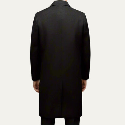 Men’s Classic Long Wool Single Breasted Topcoat