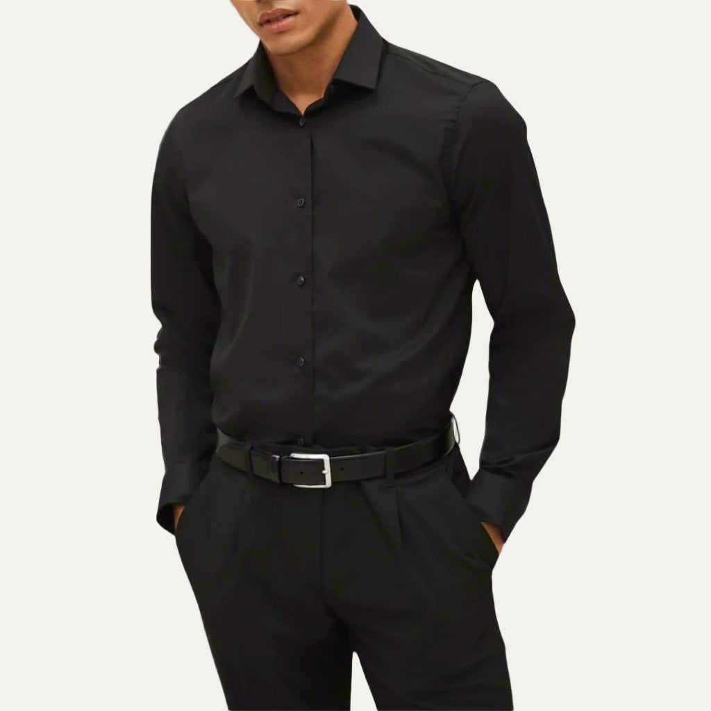 Men’s Slim Fit Long Sleeve Cotton Shirt