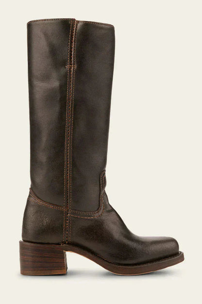 Classic Women's Knee High Black Boots with Block Heel – Durable and Timeless Design