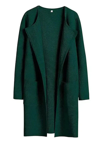 Whitney | Women’s Wool Blend Coat – Classic Knee-Length Design with Wide Lapel for Everyday Elegance