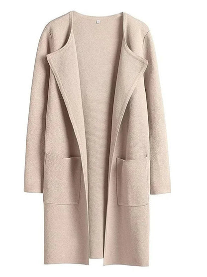 Whitney | Women’s Wool Blend Coat – Classic Knee-Length Design with Wide Lapel for Everyday Elegance