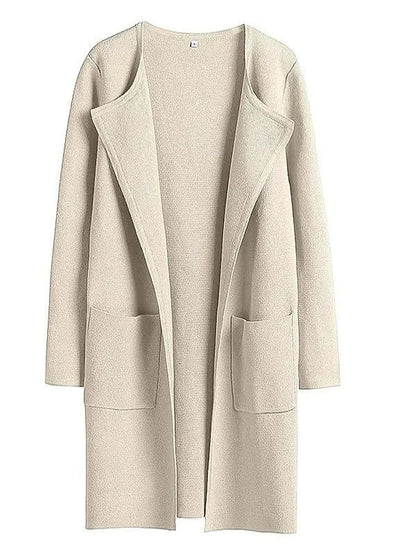 Whitney | Women’s Wool Blend Coat – Classic Knee-Length Design with Wide Lapel for Everyday Elegance