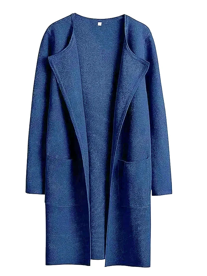 Whitney | Women’s Wool Blend Coat – Classic Knee-Length Design with Wide Lapel for Everyday Elegance