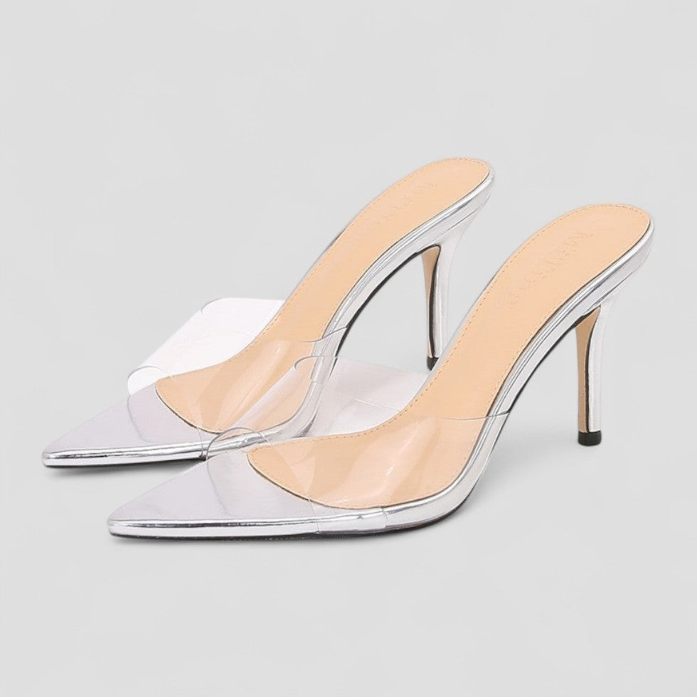 Women’s Clear Stiletto Mules