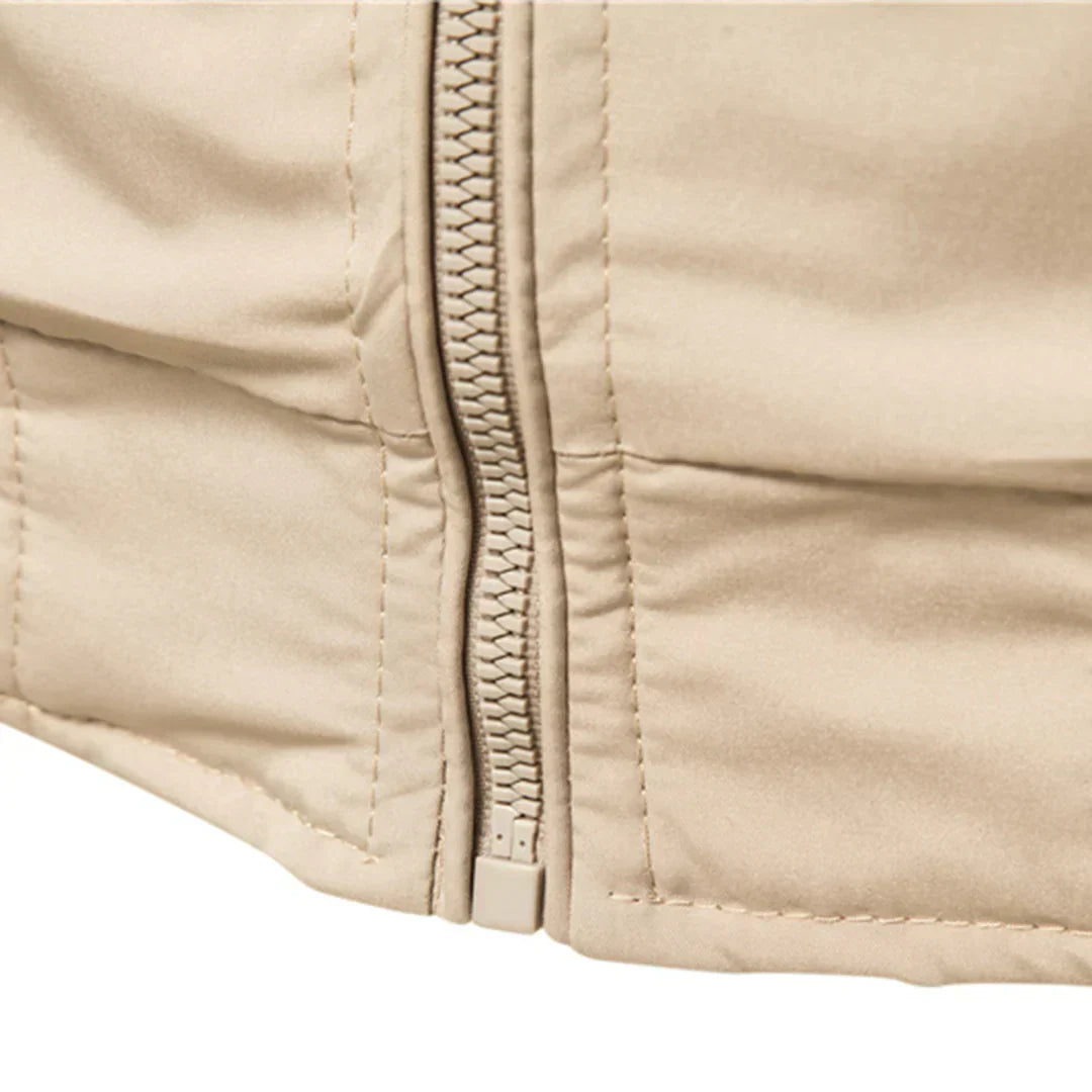 Men’s Solid Color Slim Fit Bomber Jacket