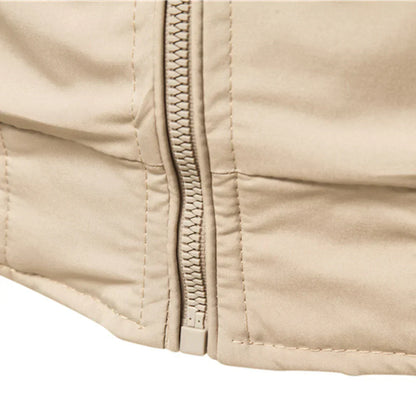 Men’s Solid Color Slim Fit Bomber Jacket