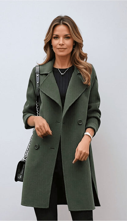 Thick Insulated Button Front Winter Coat - BritishElegance