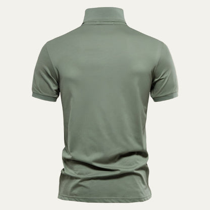 Men’s Pique Polo Shirt with Embroidered Crest