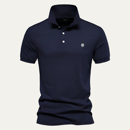 Men’s Pique Polo Shirt with Embroidered Crest
