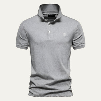 Men’s Pique Polo Shirt with Embroidered Crest