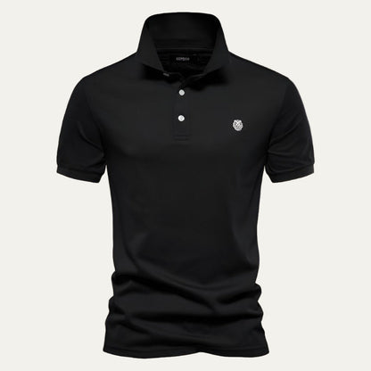 Men’s Pique Polo Shirt with Embroidered Crest