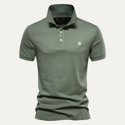 Men’s Pique Polo Shirt with Embroidered Crest