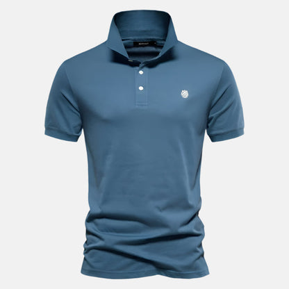 Men’s Pique Polo Shirt with Embroidered Crest