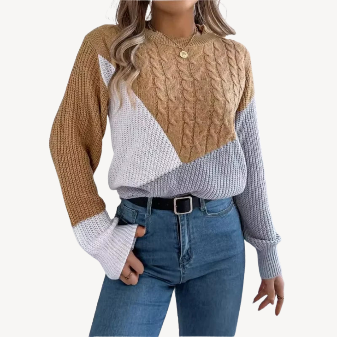 Women’s Colorful Patchwork Sweater