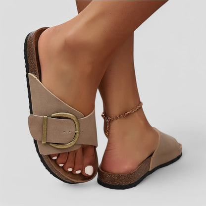 Women’s Buckle Strap Beach Slippers