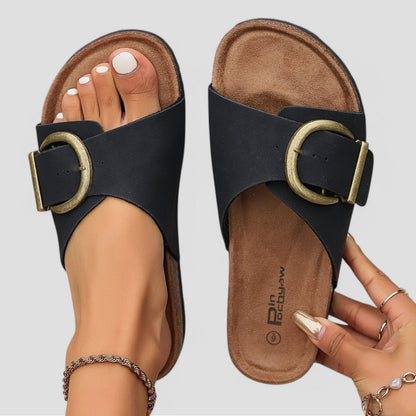 Women’s Buckle Strap Beach Slippers