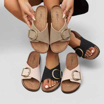 Women’s Buckle Strap Beach Slippers